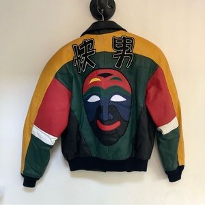 Phase 2 leather bomber jacket